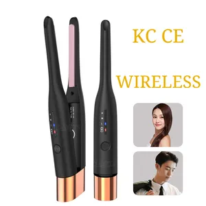 Mini Có Thể Sạc Lại Không Dây Flat Iron Gốm Du Lịch Usb Máy Ép Tóc Di Động