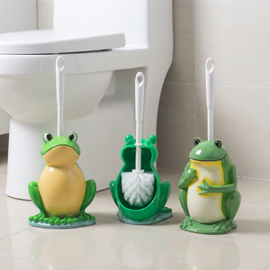 Accessoires de salle de bain en résine de haute qualité, résistants à la rouille, avec un adorable motif de grenouille, <span class=keywords><strong>porte</strong></span>-brosse de toilette - Product Image 1