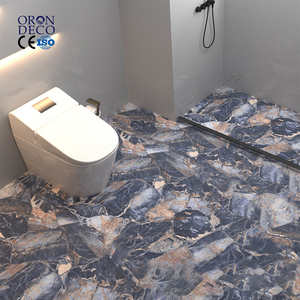 Accesorios para Baldosas de Piso Autoadhesivas Impermeables de PVC ORON DECO, Piso <span class=keywords><strong>Vinílico</strong></span> 3D con Efecto Mármol para <span class=keywords><strong>Baño</strong></span>, Rollo de Vinilo Autoadhesivo - Product Image 1