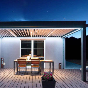 Pérgola Motorizada Independiente <span class=keywords><strong>para</strong></span> Terraza Pequeña, Cubierta Impermeable <span class=keywords><strong>para</strong></span> Pérgola con Techo de Metal en la Cubierta - Product Image 3