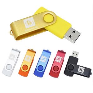แฟลชไดรฟ์ USB 2.0 แบบหมุนได้พร้อมโลโก้สั่งทำพิเศษ ความจุ 1G-64GB  พร้อมพาวเวอร์แบงค์ไร้สายแบบหมุนได้ ชาร์จเร็ว - Product Image 5