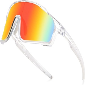 Lunettes de soleil de sport pour adultes, activités de plein air, tendance, multicolores, verres polarisés en PC/polycarbonate, monture TR90, protection UV - Product Image 1