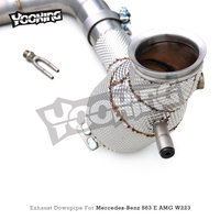 Tuyau d'échappement ODM pour Mercedes-Benz S63 E AMG W223 V8 4.0T 2020-2025 en acier inoxydable 100/200/300 cellules