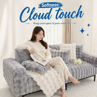 Housse de canapé en peluche Cloud Touch pour salon, fausse fourrure de lapin, luxe moderne, super douce et chaude, housse de canapé sectionnel 4 places, lavable