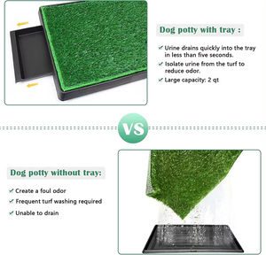 MMG Wasch bare Haustier Toilette Töpfchen Tablett Welpe Kleine Hunde gras matten Künstliche Hunde gras Pad mit Tablett aus Kunststoff - Product Image 6
