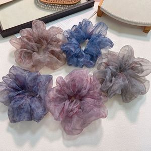 Nuevas llegadas: Coleteros de tela grandes con diseño floral para mujer y niña, accesorios elásticos para el cabello. - Product Image 1