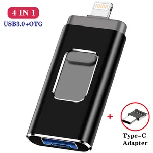 4 in 1 USB OTG Flash Drive 32 64G 128G 256G Tipo-C Penna del Bastone di Memoria drive Per Samsung S8 S9 Huawei P20 iphone X 8 7 Plus usb 3.0