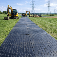Tapis de protection du sol en HDPE de 20 mm pour terrain boueux, installation rapide pour accès temporaire des véhicules