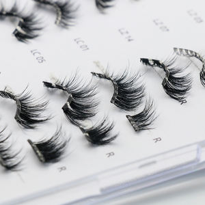 Nouvel arrivage de demi-bande de <span class=keywords><strong>cils</strong></span> auto-adhésifs à presser en fibre végétale pré-collée 5-7 jours Eyeliner <span class=keywords><strong>magnétique</strong></span> longue durée sans colle - Product Image 4