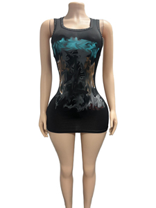 Nuovo Trendy Set da Donna con Camicia Stampata con Strass e Shorts con Lacci, Completo a Due Pezzi Y2K Sexy di <span class=keywords><strong>Design</strong></span> - Product Image 6
