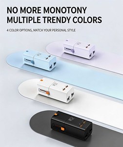 25W GaN Universal Travel <b>Adapter</b> Mini Lipstick Size International <b>Plug</b> Converter with 2 <b>USB</b>-<b>C</b> PD Fast Charging - Product Image 5