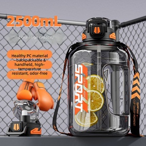 BORGE Customized 1700ml/2500ml <strong>Large</strong> Capacity BPA-Free Eco-Friendly Sport <strong>Water</strong> <strong>Bottle</strong> with Straw for Gym and Camping - Product Image 1