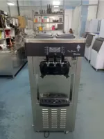Machine à glace molle en acier inoxydable avec roulettes universelles, machine à glace pour café, stock disponible
