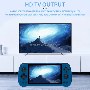 Портативные портативные игровые приставки Powkiddy X55 в стиле ретро, 5,5 "HD экран, выход для телевизора, 4000 мАч, классический умный игровой плеер - Product Image 4