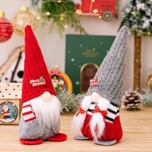 Gnomo Natalizio Fatto a Mano, Decorazione Scandinava Tomte, Elfo di Babbo Natale per Vassoio a Più Livelli, <span class=keywords><strong>Cucina</strong></span> e Arredamento Natalizio Rustico - Product Image 2
