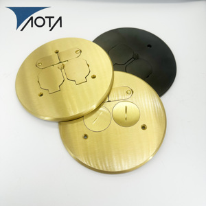 Copper Faced Recessed Floor <strong>Outlet</strong> Floor-mounted <strong>Outlet</strong> - Product Image 2