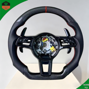 Volante in Pelle Personalizzato per Porsche Cayenne, Panamera, <span class=keywords><strong>Taycan</strong></span>, Macan, 911, Volante per Auto Sportive - Product Image 4
