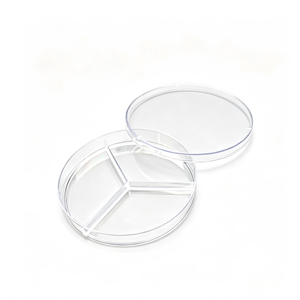 Placa de Petri Desechable de 90 mm, Plástico Estéril, 3 Compartimentos, Placa de Cultivo para Laboratorio - Product Image 6