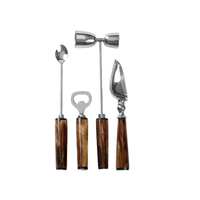 Ensemble d'outils de bar de luxe MIINOX WARES, qualité assurée, écologique, design haut de gamme, en acier inoxydable, manche en résine polie