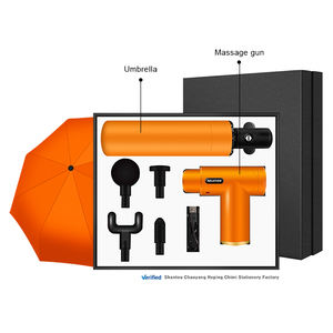 Juego de regalo corporativo 2 en 1 de pistola de masaje y paraguas para obsequios de empresas comerciales - Product Image 1