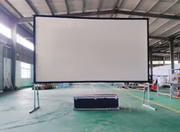 Écran de projection portable 200 pouces, pliage rapide, avec flight case, pour projection avant et arrière