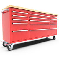 Boîte à outils mobile de style européen RW OEM, établi de garage, armoire à outils combinée pour atelier, 15 tiroirs, acier SPCC, 300 kg