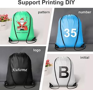 Sac de sport à cordon de serrage promotionnel en gros, durable, pour voyage, natation, rangement, basketball, sac à dos à cordon de serrage avec poche zippée - Product Image 5