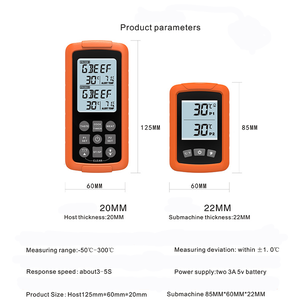 Thermomètre numérique sans fil étanche à lecture instantanée pour la cuisson de la viande avec double sonde pour griller le four à fumer BBQ - Product Image 4