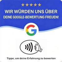 Acryl-NFC-Bewertungsständer mit QR-Code zum Antippen oder Scannen für Tisch-Feedback an Einzelhandels-Kassentheken