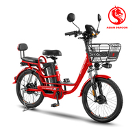 Vélo de ville homologué CE, vélo électrique pour trajets quotidiens, 800W, moteur sans balais, batterie au plomb-acide 48V, 3 vitesses, acier au carbone, frein à disque, réflecteur arrière, marqueurs latéraux