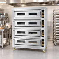 Four électrique de boulangerie à commande tactile intelligente, 4 niveaux, 16 plateaux, four robuste pour la cuisson