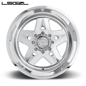 LSGZL 16/17/18/19/20/21/22/23/24 inch chrome star sport car wheels 5 holes auto casting custom deep dish aluminum alloy rim