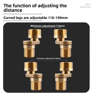 <span class=keywords><strong>Grifo</strong></span> de <span class=keywords><strong>Ducha</strong></span> Universal de Cobre, Conector Excéntrico de 90 Grados, Reductor de Ángulo Ajustable, Conector Giratorio - Product Image 4
