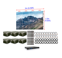 Mur d'affichage LED pour événements P1.953, 2m x 1.5m, panneau LED de scène, taux de rafraîchissement élevé, panneau LED 1.9mm, 6.6ft x 5ft