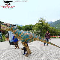Costume de dinosaure robotique animatronique réaliste et mobile avec structure métallique pour parcs d'aventure et parcs de trampolines
