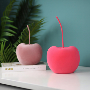 Redeco 2023 vente en gros usine flocage Artware cerise décorer chambre cerise décor - Product Image 3
