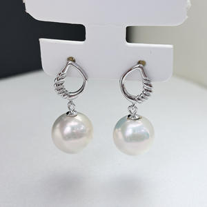 ต่างหูเงินแท้ S925 แบบ DIY สำหรับใส่ไข่มุก ดีไซน์ทันสมัย เรียบง่าย พร้อมฐานเปล่าสำหรับใส่ไข่มุกทรงกลมขนาด 9-13 มม. รุ่น 22285 - Product Image 3