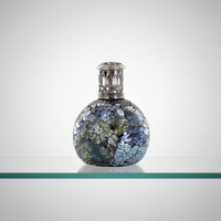 Bouteille d'aromathérapie créative en mosaïque, ornement décoratif fait main en verre sodocalcique, forme circulaire, lampe mosaïque parfumée pour la maison