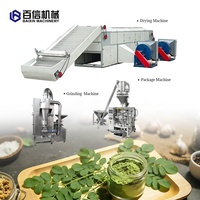 Ligne de production de traitement des feuilles de Moringa de haute qualité : machine à laver, sécheuse et broyeur pour les feuilles de Moringa