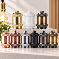 Support de lampe vintage E27 en aluminium, douille métallique Edison pour ampoule, suspension décorative DIY, prise 220V pour éclairage domestique, café, hôtel