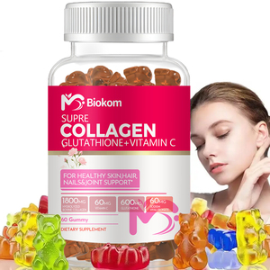 Private label vegano Anti invecchiamento glutatione collagene Glow gommoso orso integratore con vitamina C per la pelle sbiancante <span class=keywords><strong>capelli</strong></span> e unghie - Product Image 1