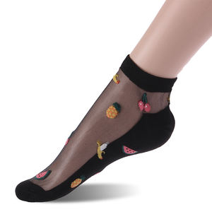 Personnalisé nouveau mince transparent belle dentelle chaussettes <span class=keywords><strong>fantaisie</strong></span> dentelle chaussettes en vrac en gros chaussettes - Product Image 3