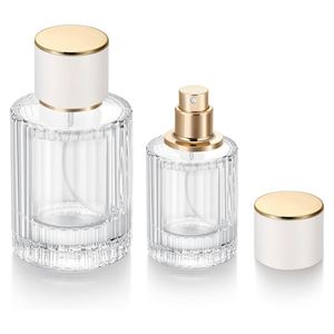 <b>30ml</b> 50ml 100ml Hot Sale Empty Glass Cylinder Screw Cap Sample Vials <b>Perfume</b> Spray <b>Bottle</b> Refillable Travel Spray Hot Stamping - Product Image 1