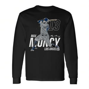 Max Muncy Los Angeles Baseball T-shirt à manches longues confortable et décontracté, style tendance - Product Image 2