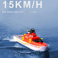 Bateau de pompiers de sauvetage télécommandé 2.4G 8CH 15 KM/H bateau à réaction Rc de Police étanche à grande vitesse avec pistolet pulvérisateur