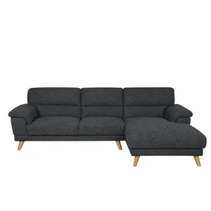 Comfortlands المعيشة أحدث تصميم أريكة الزاوية canape 2 أماكن رمادي أريكة الاقسام