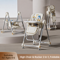 Chaise haute pliable 3 en 1 moderne pour bébé, hauteur réglable, inclinable, siège d'alimentation portable pour tout-petit, pour la cuisine