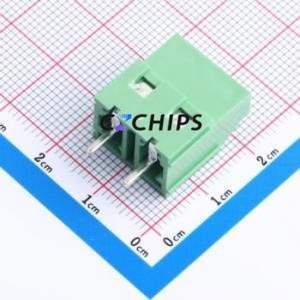 DB130V-7.62-2P-GN-S Screw Terminal Block Through hole Component (THT),P=7.62mm Connector 1x2P 7.62mm Green Through Hole - Product Image 2