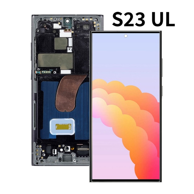 For S23 Ultra Screen Replacement OLED Display with 1 Year Warranty 350-400cd Luminance Customized Packaging