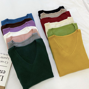 Pull à col roulé pour femme, coupe ajustée, manches longues, couleur unie, tricoté, taille unique, style Asie du Sud-Est - Product Image 4